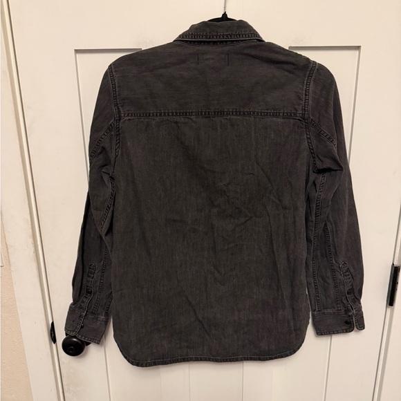 Madewell Denim Western Button-Up Shirt in Lunar Wash Size Small 100% Cotton - Picture 7 of 9